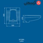 توالت ایرانی چینی کرد مدل ویکتوریا بدون ریم - Image 4