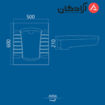 توالت ایرانی چینی کرد مدل آویسا بدون ریم - Image 4