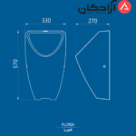 توالت یورینال چینی کرد مدل فلوریا - Image 7