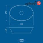 روشویی روکابینتی چینی کرد مدل کانسپت 55 - Image 6