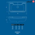 روشویی روکابینتی چینی کرد مدل مگنولیا 80 - Image 6