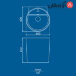 روشویی دیواری چینی کرد مدل آوینا - Image 6
