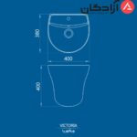 روشویی دیواری چینی کرد مدل ویکتوریا - Image 6