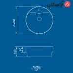 روشویی روکابینتی چینی کرد مدل الوند اورلب - Image 6