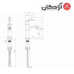 شیر روشویی ثابت شودر مدل کلاسیک - Image 2