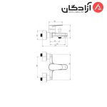 شیر حمام شودر مدل آلپ - Image 2