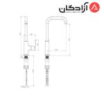 شیر ظرفشویی شودر مدل باواریا - Image 2