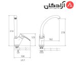 شیر ظرفشویی شودر مدل مانا - Image 2
