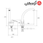 شیر ظرفشویی شودر مدل پلاس - Image 2