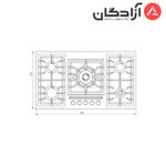 اجاق گاز کن مدل S518 - Image 3