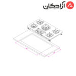 اجاق گاز کن مدل پاردیک سفید PARDYC W - Image 2