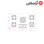 اجاق گاز کن مدل پاردیک سفید PARDYC W - Image 3