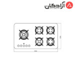 اجاق گاز کن مدل پاردیک چپ PARDYC L - Image 3