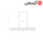 هود T شکل کن مدل G1470 سفید - Image 2