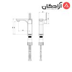 شیر روشویی ثابت شودر مدل میشل - Image 2