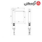 شیر روشویی پایه بلند شودر مدل تاین - Image 3