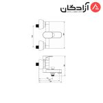 شیر حمام شودر مدل تاین - Image 2