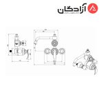 شیر حمام شودر مدل گلوریس - Image 2
