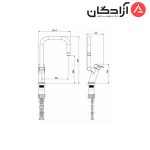 شیر آشپزخانه شودر مدل تاین - Image 2