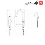 شیر ظرفشویی شاوری شودر مدل گلوریس - Image 2