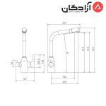 شیر ظرفشویی دو منظوره شودر مدل آلبرتا - Image 2