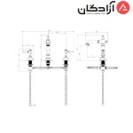 شیر روشویی سه تکه شودر مدل بیزانس - Image 2