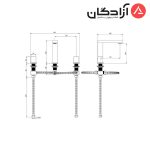 شیر روشویی سه تکه شودر مدل اروپا - Image 2