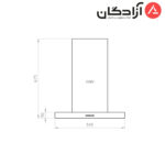هود T شکل کن مدل 1420 مشکی - Image 3