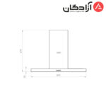 هود T شکل کن مدل 1420 مشکی - Image 5