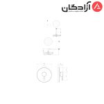 شیر حمام توکار شودر مدل مارینو تیپ ۱ - Image 2