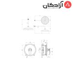 شیر حمام توکار شودر مدل گلوریس تیپ 1 - Image 2