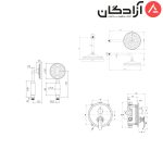 شیر حمام توکار شودر مدل گلوریس تیپ 3 - Image 2