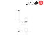 شیر روشویی دو تکه شودر مدل روگن - Image 2