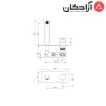 شیر روشویی یک تکه شودر مدل رومر - Image 2