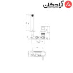 شیر روشویی دو تکه شودر مدل رومر - Image 2