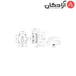 شیر توالت بیده شودر مدل روگن - Image 2