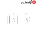 شیر توالت توکار شودر مدل تاین - Image 2