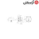 شیر روشویی توکار دو تکه شودر مدل تاین - Image 2