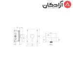 شیر توالت توکار شودر مدل رومر - Image 2