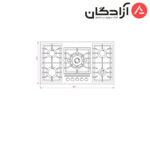 اجاق گاز کن مدل IS9505 - Image 2