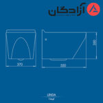 توالت فرنگی وال هنگ چینی کرد مدل لیندا