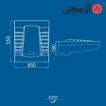 توالت ایرانی چینی کرد مدل آلپن طبی ریم لس