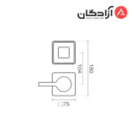 روشویی توکار آوا تیپ 2(دوتکه)