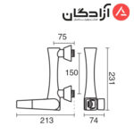 شیر حمام KWC مدل ورونا