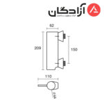 شیر توالت KWC مدل زو