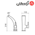 شیر روشویی KWC مدل زئوس