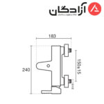 شیر حمام KWC مدل زئوس