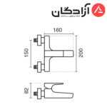 شیر حمام KWC مدل اراتو