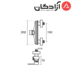 شیر توالت KWC مدل متیس