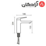 شیر روشویی KWC مدل دومو2